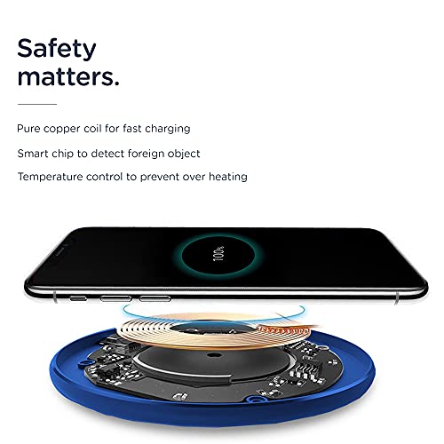 Pebble Sense Pro -Ultra Fast Qi-Certified 15W Max Fast Wireless Charging Pad, Compatible with (No AC Adapter) Pebble Sense Pro -Ultra Fast Qi-Certified 15W Max Fast Wireless Charging Pad, Compatible with (No AC Adapter)