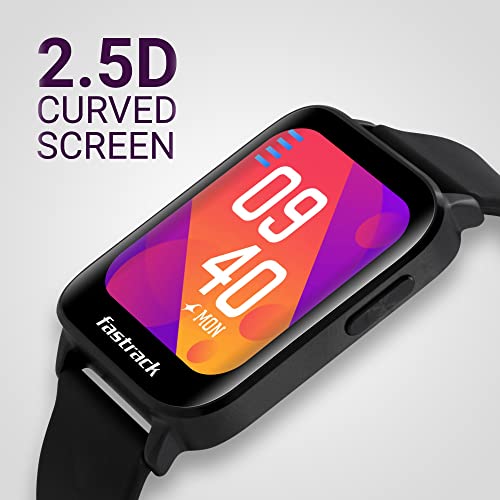Fastrack Reflex Curv Unisex Activity Tracker Smart Watch, 2.5D Curved Display Black Fastrack Reflex Curv Unisex Activity Tracker Smart Watch, 2.5D Curved Display Black