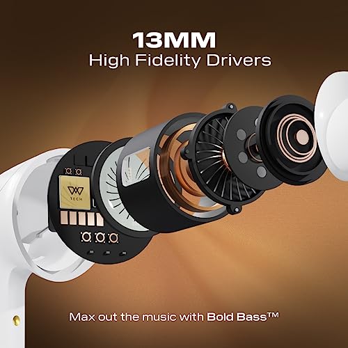 Wings Flobuds 300,Made in India Wireless TWS Earbuds 50 Hrs Total Playtime White Wings Flobuds 300,Made in India Wireless TWS Earbuds 50 Hrs Total Playtime White