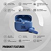 JBL Tune 230NC TWS, Active Noise Cancellation Earbuds with Mic, Massive 40 Hrs Playtime with Speed Charge, Adjustable (Blue)