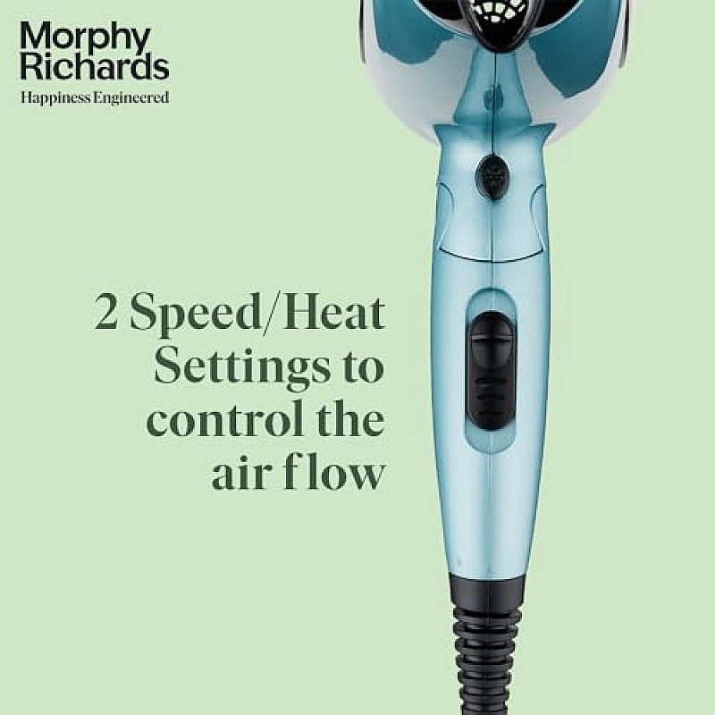 Morphy Richards Idazzle Hd121Dc 1200W Hair Dryer 1200 Watt Aqua Blue  Black