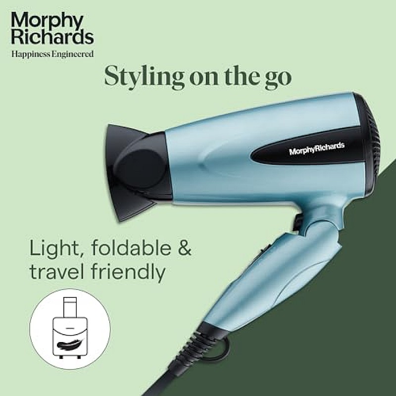 Morphy Richards Idazzle Hd121Dc 1200W Hair Dryer 1200 Watt Aqua Blue  Black