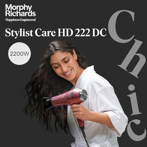 Morphy Richards Stylist Care HD222DC Professional Hair Dryer With Diffuser Wine Red And Silver Chrome Morphy Richards Stylist Care HD222DC Professional Hair Dryer With Diffuser Wine Red And Silver Chrome