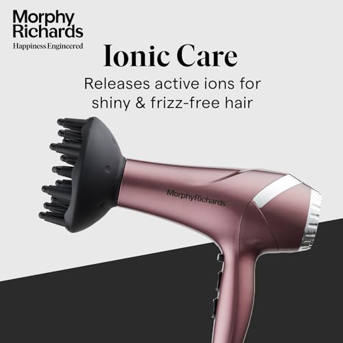 Morphy Richards Stylist Care HD222DC Professional Hair Dryer With Diffuser Wine Red And Silver Chrome Morphy Richards Stylist Care HD222DC Professional Hair Dryer With Diffuser Wine Red And Silver Chrome