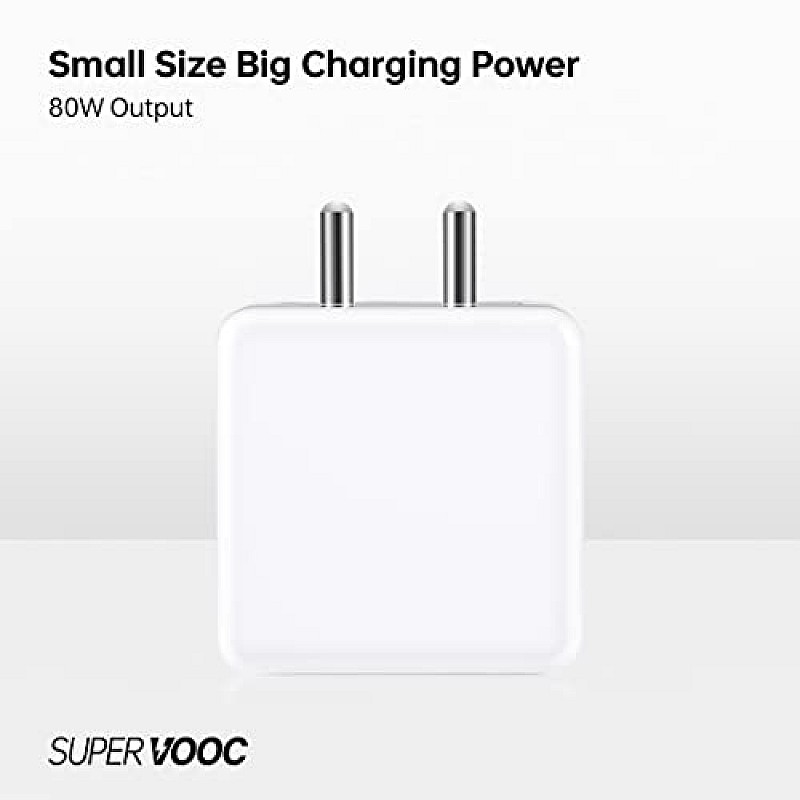 OPPO Original SUPERVOOC 33W Single Port USB Fast Charger, BIS Certified, Wall Charger Adapter (Cable Not Included, White)