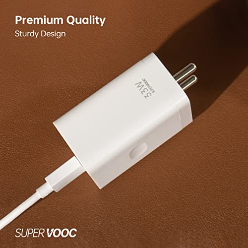 OPPO Original SUPERVOOC 33W Single Port USB Fast Charger, BIS Certified, Wall Charger Adapter (Cable Not Included, White) OPPO Original SUPERVOOC 33W Single Port USB Fast Charger, BIS Certified, Wall Charger Adapter (Cable Not Included, White)