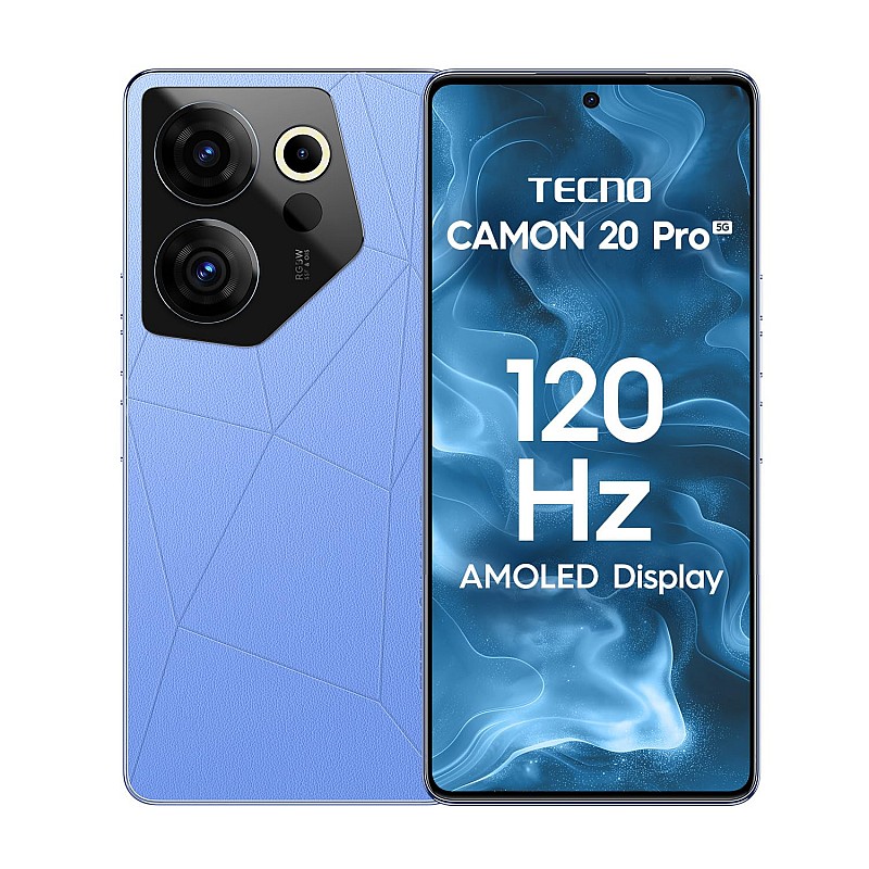 TECNO Camon 20 Pro 5G (Serenity Blue, 8GB RAM,128GB Storage) Refurbished