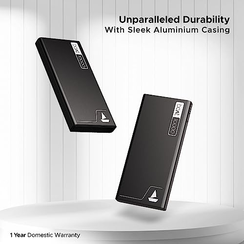 boAt Energyshroom PB300 Powerbank with 10000mAh Battery, 22.5w Fast Charging Carbon Black