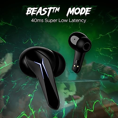 boAt Immortal 141 TWS Gaming in Ear Earbuds with Enx Tech,Up to 40 Hrs Playtime Beast Mode, Ipx4 (Black Sabre) boAt Immortal 141 TWS Gaming in Ear Earbuds with Enx Tech,Up to 40 Hrs Playtime Beast Mode, Ipx4 (Black Sabre)