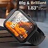 beatXP Marv Aura 1.83” HD Display Bluetooth Calling Smart Watch, Metal Body (Black)