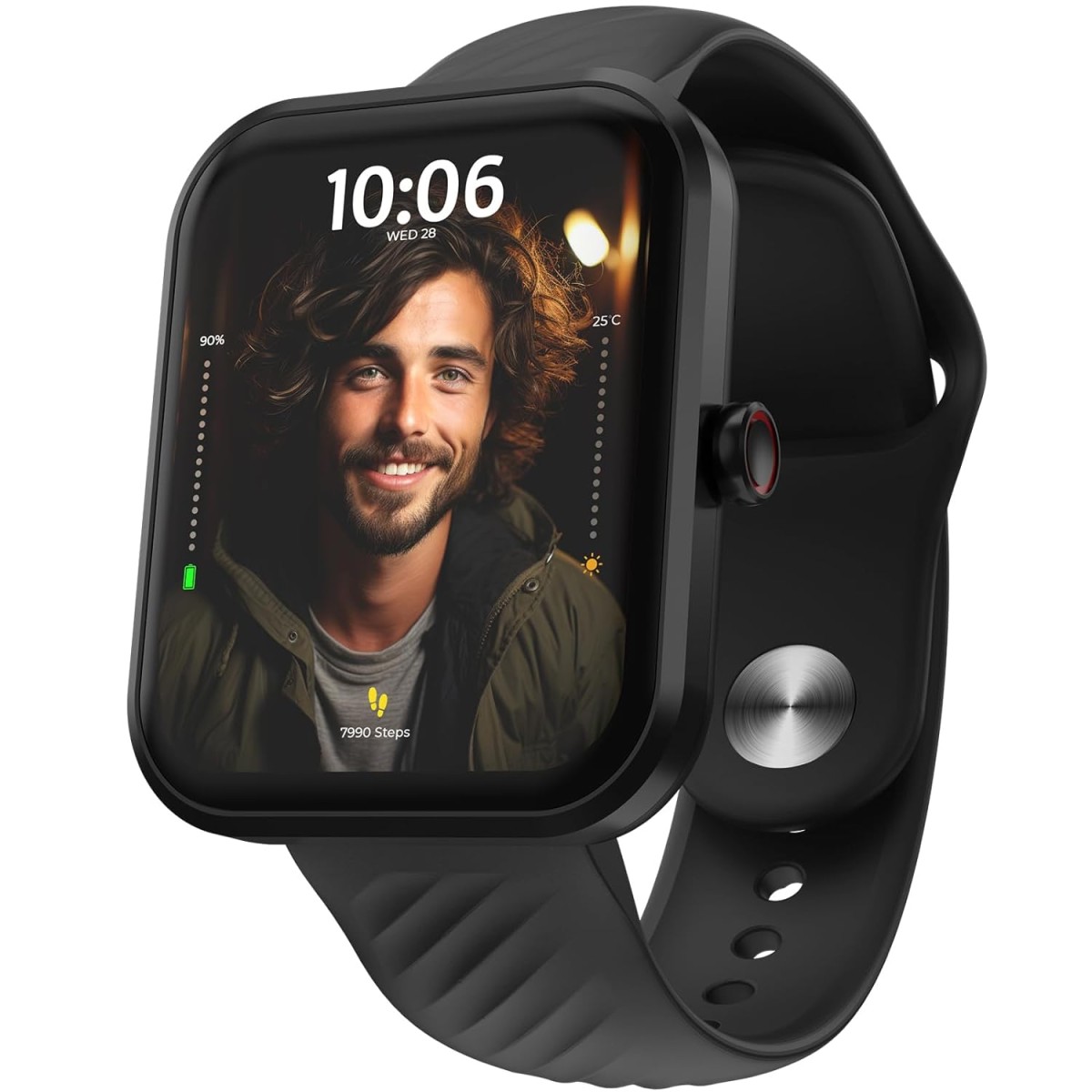 beatXP Marv Aura 1.83” HD Display Bluetooth Calling Smart Watch, Metal Body (Black)