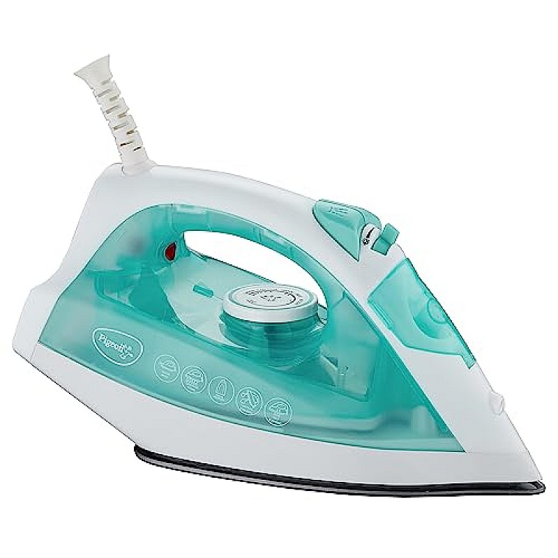 Pigeon by Stovekraft Velvet Steam Iron For Clothes 1600 Watts Instant Heat with Spray Green