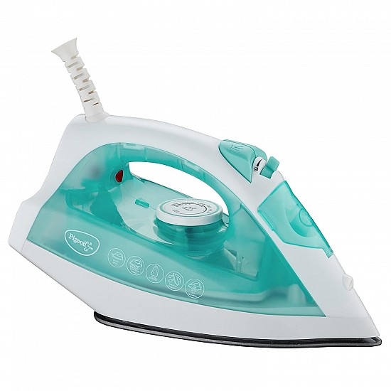 Pigeon by Stovekraft Velvet Steam Iron For Clothes 1600 Watts Instant Heat with Spray Green