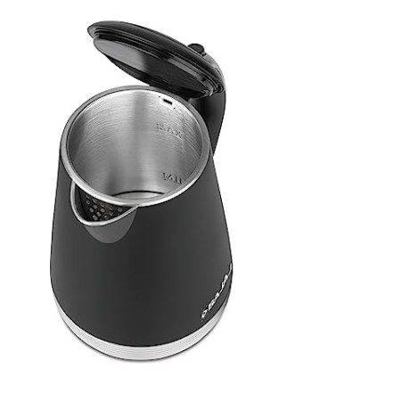 Bajaj KTP 1.7 Ltr Electric Kettle For Hot Water 1600W Double Walled Hot Water Kettle 360° Swivel Base With Cord Storage Silver