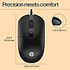 HP M070 Ergonomic Wired Mouse 1600 DPI with Adjustable DPI 1000-1200 3 Years Warranty