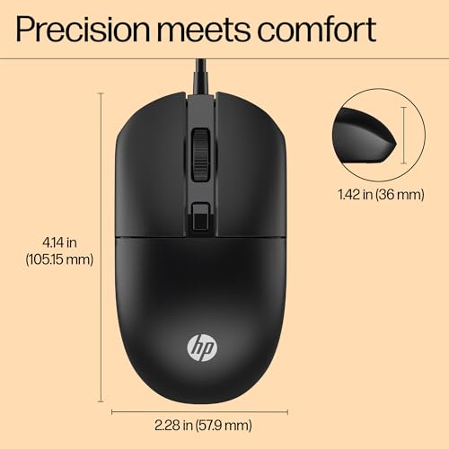 HP M070 Ergonomic Wired Mouse 1600 DPI with Adjustable DPI 1000-1200 3 Years Warranty HP M070 Ergonomic Wired Mouse 1600 DPI with Adjustable DPI 1000-1200 3 Years Warranty