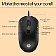 HP M070 Ergonomic Wired Mouse 1600 DPI with Adjustable DPI 1000-1200 3 Years Warranty