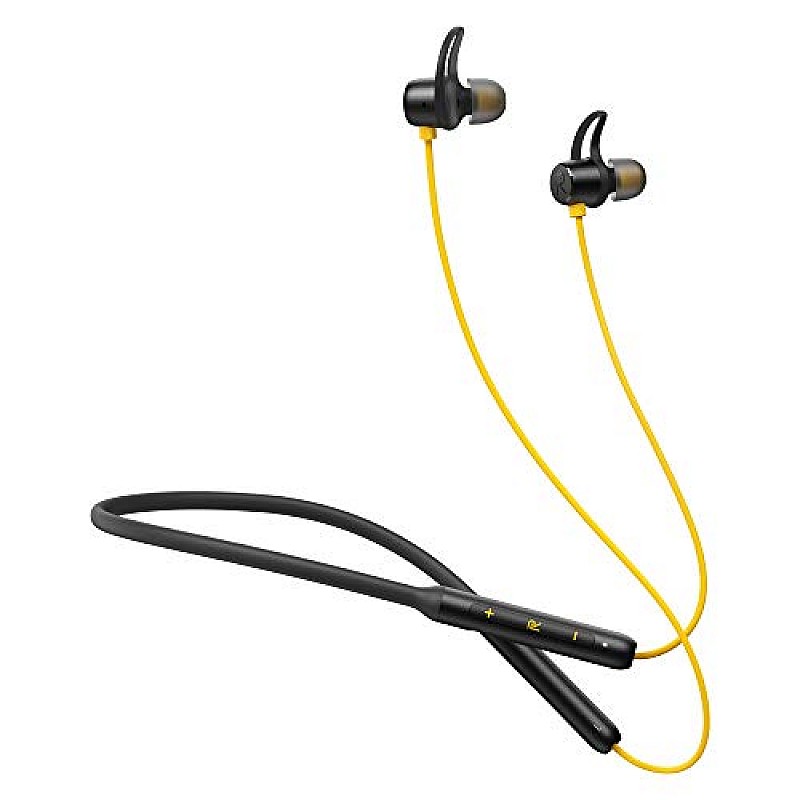 realme Buds Wireless in Ear Bluetooth Earphones with mic Playtime (Yellow)