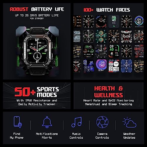 boAt Wave Armour 2 Smart Watch with 1.96" HD Display,BT Calling, Coins, Rugged Design,100 Watch (Active Black) boAt Wave Armour 2 Smart Watch with 1.96" HD Display,BT Calling, Coins, Rugged Design,100 Watch (Active Black)
