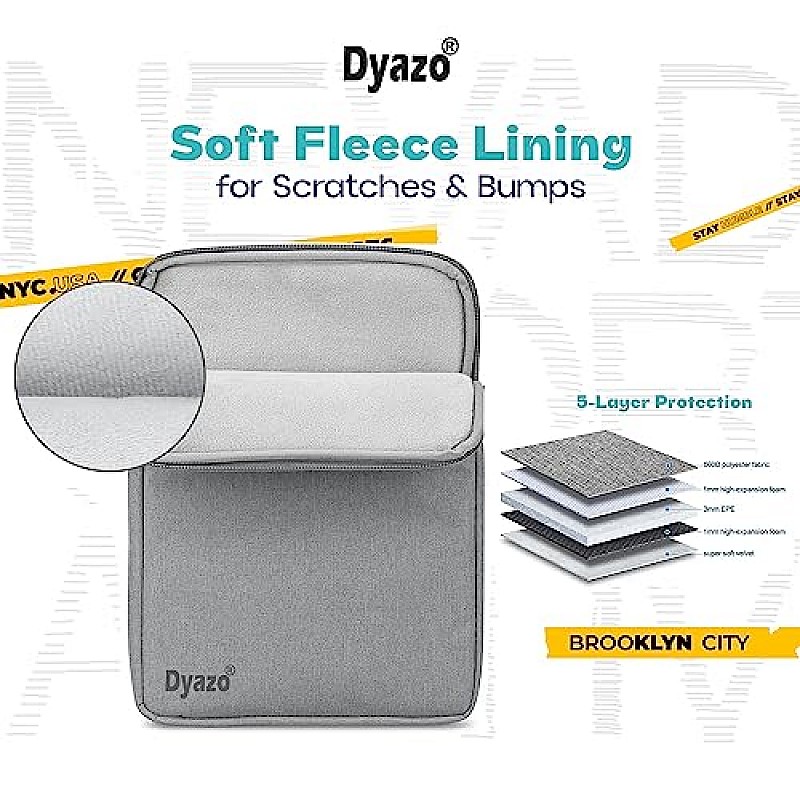 Dyazo Tablet Sleeve Cover 8 to11.6 Inch Grey