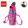 CELLO Puro Steel-X Hydra Kid 600 Water Bottle PU Insulation School Bottle Picnic Bottle Cold Insulation Bell 520ml  Pink