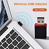 Tenda U3 WiFi Dongle 300Mbps USB Wireless Adapter, 2.4GHz, 2 Internal Antennas, USB 2.0 (Black)