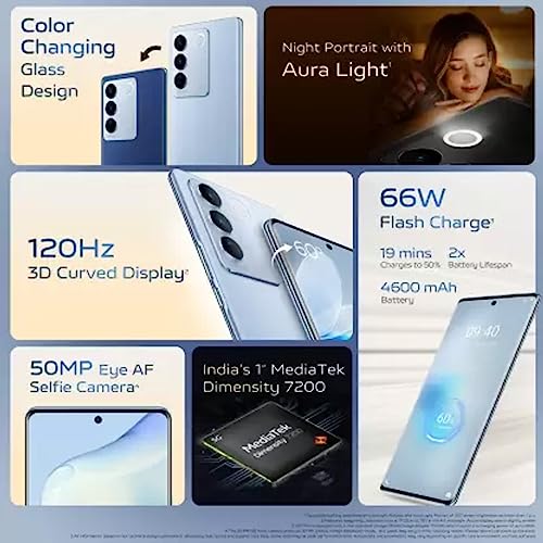 Vivo V27 Pro 5G (Noble Black 8 GB RAM 256GB Storage (Refurbished)