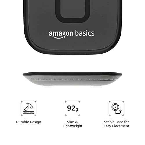 Amazon Basics 15W Qi-Certified Wireless Charging Square Pad Compatible with Pro-Black, Amazon Basics 15W Qi-Certified Wireless Charging Square Pad Compatible with Pro-Black,
