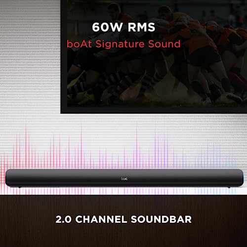boAt Aavante Bar 1180 60 Watt 2.0 Channel Wireless Bluetooth Soundbar(Premium Black) boAt Aavante Bar 1180 60 Watt 2.0 Channel Wireless Bluetooth Soundbar(Premium Black)