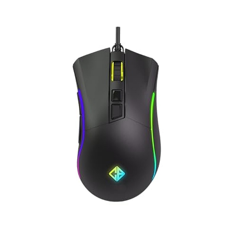 Cosmic Byte Hellfire RGB Wireless Gaming Mouse, Dual Mode, 8000 DPI, 500Hz Polling, Pixart 3104 Sensor (Black)