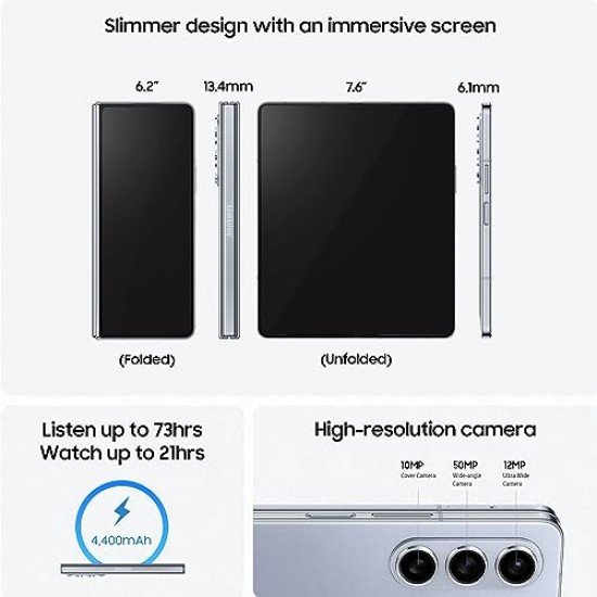 Samsung Galaxy Z Fold5 5G  (Black, 12GB RAM 256GB Storage) Refurbished
