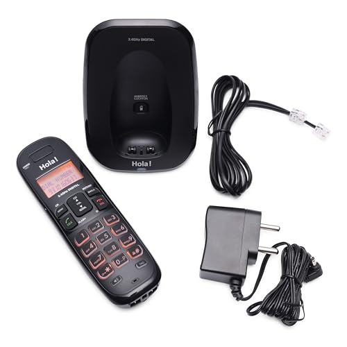 Hola Tc 700 Cordless 2.4Ghz Landline Phone with Caller Id Display Black Hola Tc 700 Cordless 2.4Ghz Landline Phone with Caller Id Display Black