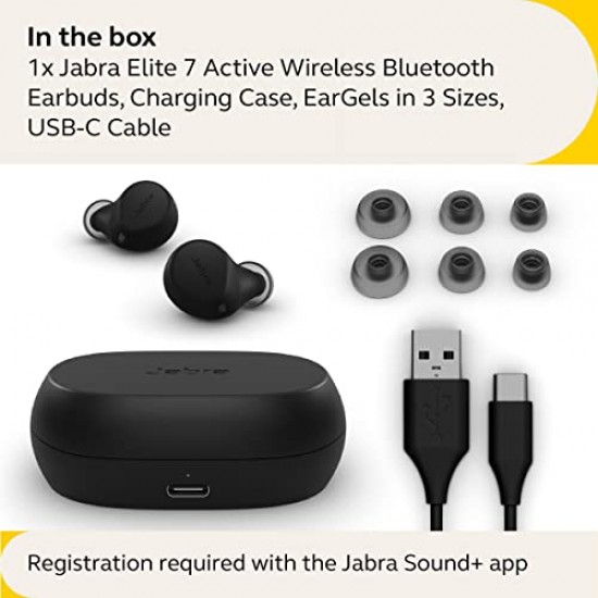 Jabra Elite 7 Active in-Ear Bluetooth Earbuds (Black)