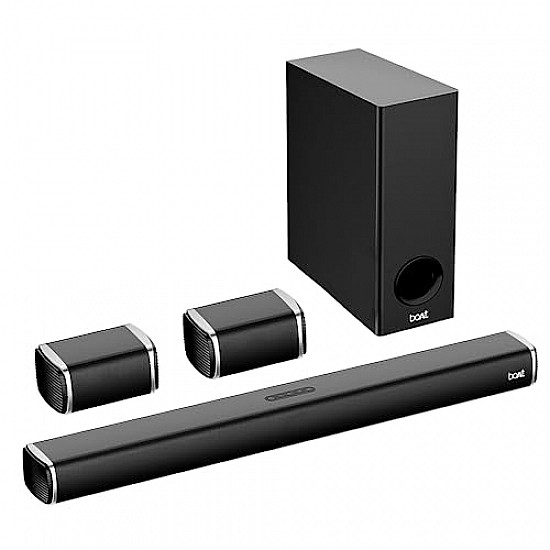 boAt Aavante Bar 2400 5.1CH Soundbar with 180W RMS, Wired Subwoofer, 2 Rear Satellites, Signature Sound (Premium Black)