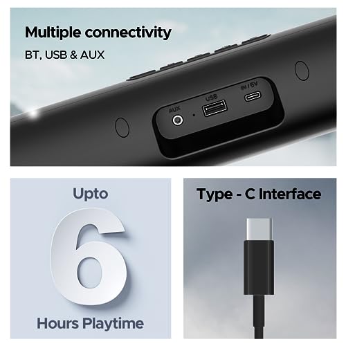boAt Aavante Bar Groove Bluetooth 2.0 Channel Soundbar with 16 W RMS Output, Multiple Connectivity Modes (Premium Black) boAt Aavante Bar Groove Bluetooth 2.0 Channel Soundbar with 16 W RMS Output, Multiple Connectivity Modes (Premium Black)