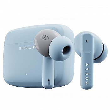 Boult Audio Z60 Truly Wireless in Ear Earbuds with 60H Playtime, 4 Mics ENC (Powder Blue)