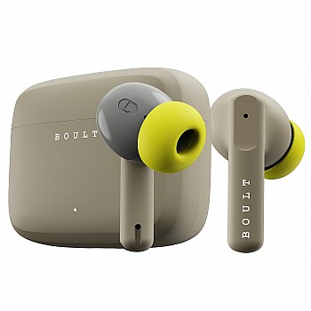 Boult Audio Z60 Truly Wireless in Ear Earbuds with 60H Playtime, 4 Mics ENC (Spring Green)