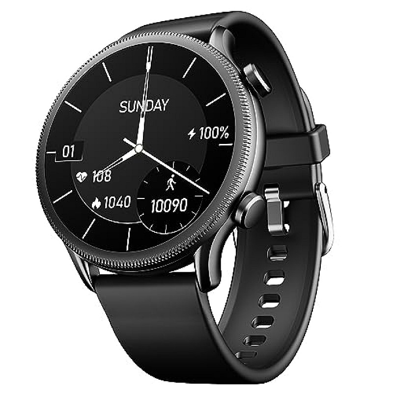 boAt Flash Plus Smart Watch with 1.39 Inch HD Display, Bluetooth Calling, 100+ Sports Mode, AI Voice Assistant Active Black