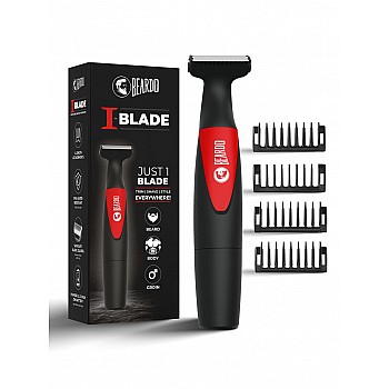 Beardo Multipurpose  Blade Trimmer  Shaver for Beard, Body, Hair & Groin  One Blade Trimmer Black