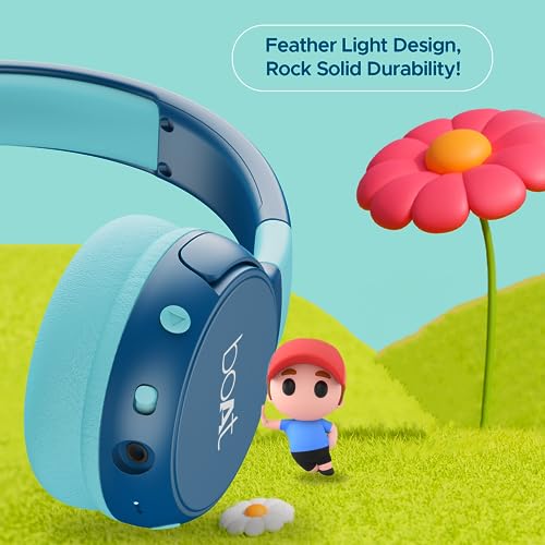 boAt Rockid Rush Wireless Headphones for Kids with Up to 10 hrs Playtime, 30mm Tuned Drivers, Bluetooth (Aqua) boAt Rockid Rush Wireless Headphones for Kids with Up to 10 hrs Playtime, 30mm Tuned Drivers, Bluetooth (Aqua)