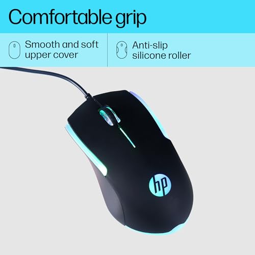 HP M160 USB Wired Gaming Optical Mouse with LED Backlight, 1000 DPI, 3 Buttons Black HP M160 USB Wired Gaming Optical Mouse with LED Backlight, 1000 DPI, 3 Buttons Black