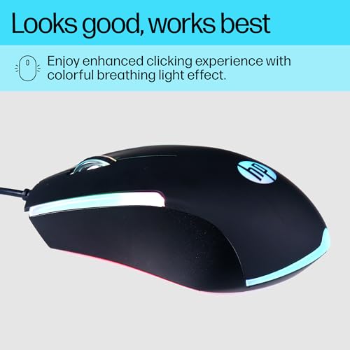 HP M160 USB Wired Gaming Optical Mouse with LED Backlight, 1000 DPI, 3 Buttons Black HP M160 USB Wired Gaming Optical Mouse with LED Backlight, 1000 DPI, 3 Buttons Black