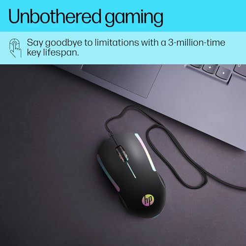 HP M160 USB Wired Gaming Optical Mouse with LED Backlight, 1000 DPI, 3 Buttons Black HP M160 USB Wired Gaming Optical Mouse with LED Backlight, 1000 DPI, 3 Buttons Black