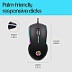 HP M160 USB Wired Gaming Optical Mouse with LED Backlight, 1000 DPI, 3 Buttons Black