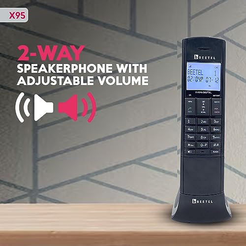 Beetel X95 Flagship Designer Cordless landline Phone Black Grey Beetel X95 Flagship Designer Cordless landline Phone Black Grey