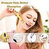 Synaty 2In1 Battery Powered Vibration Massager, T-Shaped Beauty Bar and V- Shaped Bar, For Face And Body (Golden)