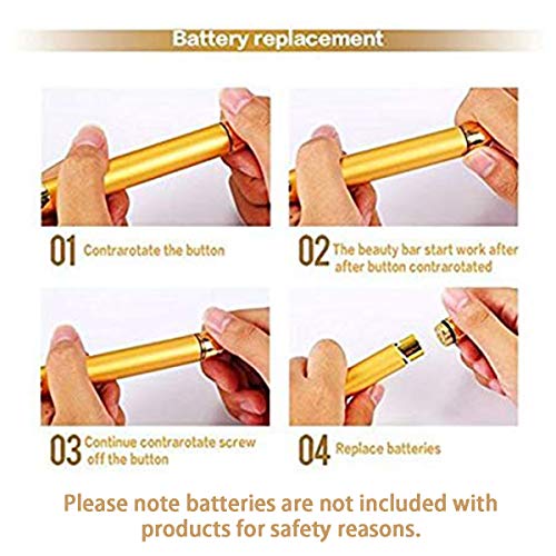 Synaty 2In1 Battery Powered Vibration Massager, T-Shaped Beauty Bar and V- Shaped Bar, For Face And Body (Golden) Synaty 2In1 Battery Powered Vibration Massager, T-Shaped Beauty Bar and V- Shaped Bar, For Face And Body (Golden)