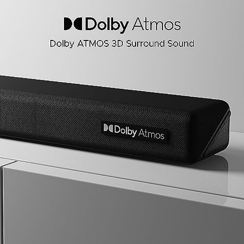 boAt Aavante Bar 4100DA Bluetooth Soundbar with Dolby Atmos 3D Cinematic Sound,300W RMS Signature Sound Premium Black)