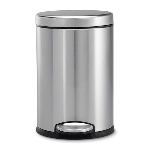 Mumma's LIFE Stainless Steel Plain Pedal Bin with Plastic Bucket And Lid Garbage Bin Trash Can, Round Shape Dustbin For Home Mumma's LIFE Stainless Steel Plain Pedal Bin with Plastic Bucket And Lid Garbage Bin Trash Can, Round Shape Dustbin For Home