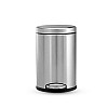 Mumma's LIFE Stainless Steel Plain Pedal Bin with Plastic Bucket And Lid Garbage Bin Trash Can, Round Shape Dustbin For Home